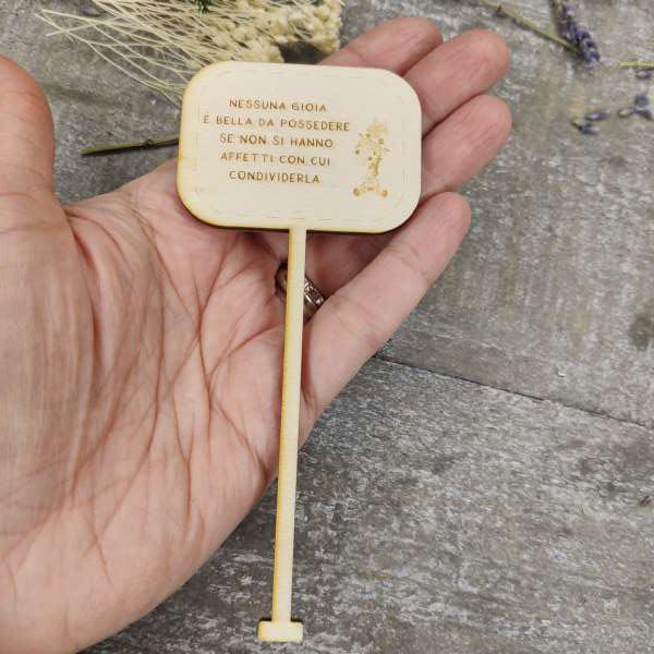 bandierina di legno per bomboniera